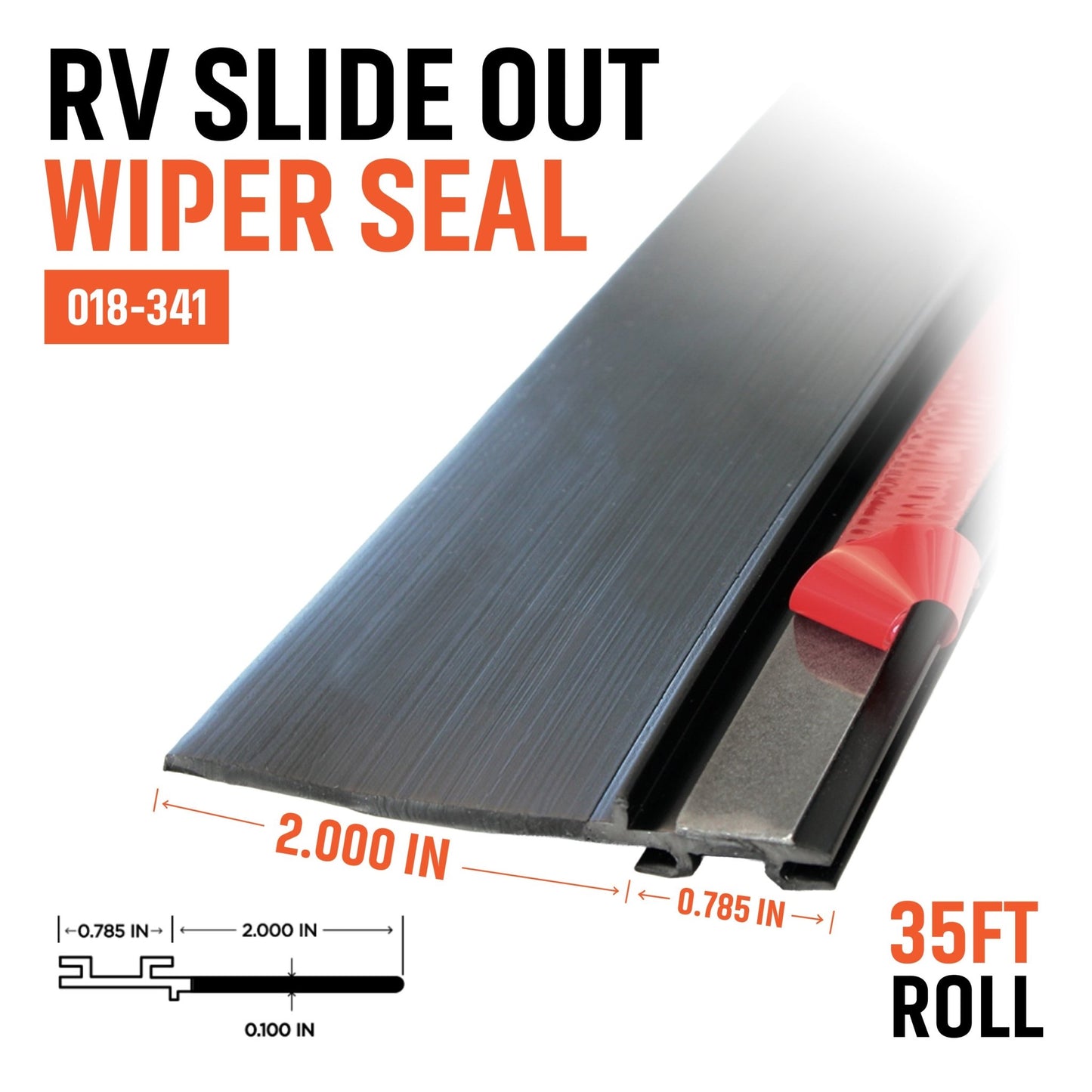 Combo RV Slide Out Rubbers, D-Seal Wiper, Keystone, Forest River, 018-312-EKD & 018-341 EK - HCC Auto