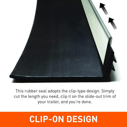 R854056 for RV 1-1/2'' Slide-Out Wiper Seal (Clip-On) (Sold per 25' slideout Seal) - Sealant & Installation Manual Included